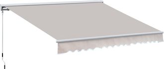 OUTSUNNY Garden Door Awning Retractable Canopy Electric Patio Shelter