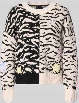 Marc Cain Strickpullover mit gerippten Abschl&uuml;ssen in Sand, Gr&ouml;&szlig;e 34