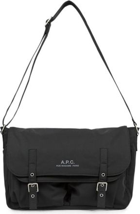 A.P.C. A. p.c. Buckle-fastening Logo-print Messenger Bag