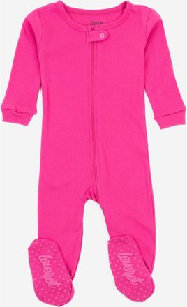 Leveret Footed Solid Cotton Matching Family Pajamas in Hot Pink at Nordstrom, Size 12-18M
