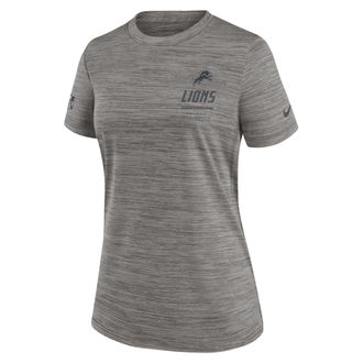 Nike Detroit Lions Sideline Velocity Nike Womens Dri-FIT NFL T-Shirt in Grey | 03EY06G9J-7VD