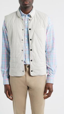 Johnnie-O Bauer Quilted Water Resistant Snap-Up Vest in Moonstruck at Nordstrom, Size Xx-Large