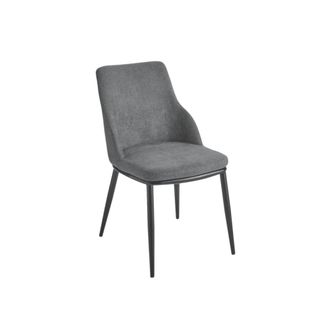 MondoViro Juego de 2 sillas de tela gris 48x62 cm 85h