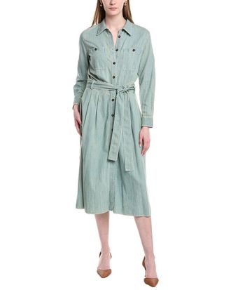 Lafayette 148 New York Patch Pocket Belted Shirtdress