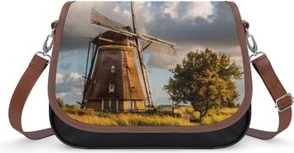 Generic Dutch Windmill Fashion Womens Crossbody Bags Novelty Handbag Shoulder Bag Purse