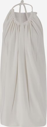 Sportmax White Long Viscose Mini Dress
