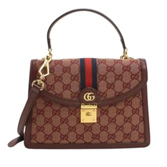 Gucci Pre-owned Handbags, female, Brown, Size: ONE SIZE Pre-owned Vintage GG Canvas Handbag