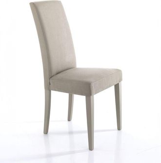 Oresteluchetta Sillas Tapizadas De Microfibra Para Comedor Made In Italy Midland - Beige Juta