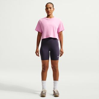 Nike Womens Nike Sportswear Classic High-Waisted 8 Biker Shorts in Grey | DV7797-013