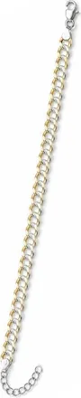 Argento Vivo Mens Two-Tone Curb Chain Bracelet in Gold/silver at Nordstrom