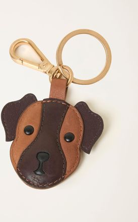 Fat Face FatFace Brown Dog Bag Charm Keyring