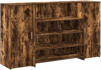 vidaXL Vidaxl - Reception Desk Smoked Oak 180x50x103.5 cm Engineered Wood