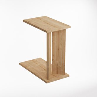 Hanah Home Tavolino In Legno lun - 25 X 50 X 48 Cm - Beige