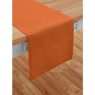 Solino Home Linen Table Runner for Dining Table, Holiday and Everyday Table Decor - Fete in Pumpkin at Nordstrom, Size Xx-Small