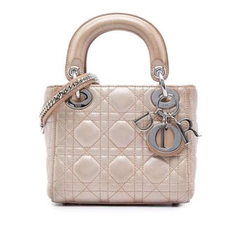 Dior Pre-owned Dior Mini Iridescent Lambskin Cannage Lady Dior Ladies 5HAME9EUW0NAZ3LL