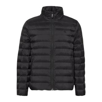 Calvin Klein Jeans Winter Jackets, male, Black, XL, Nylon Removable Hood Puffer Jacket