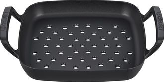 LE CREUSET Alpine Cast Iron Square Grill Basket in Matte Black at Nordstrom