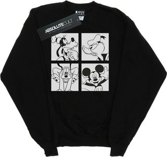 Disney Heren Mickey, Donald, Goofy en Pluto Boxed Sweatshirt (Zwart)