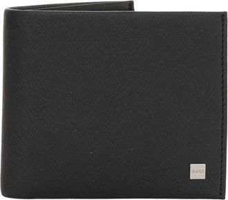 HUGO BOSS Portemonnee en sleutelhanger set met logoplaat - Heren - Portefeuilles - Zwart - ONE Size - Polyester - Accessoires