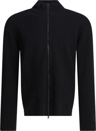 C.P. Company Black Wool Zipped Cardigan