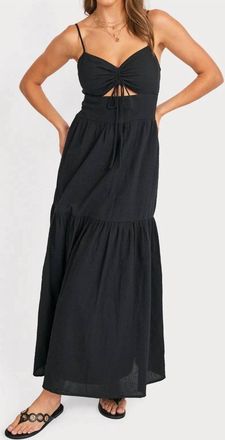 Sadie & Sage Terra Ruched Maxi Dress In Black
