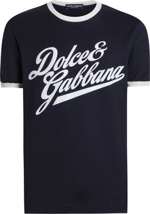 Dolce & Gabbana T-shirt girocollo con logo - Nero