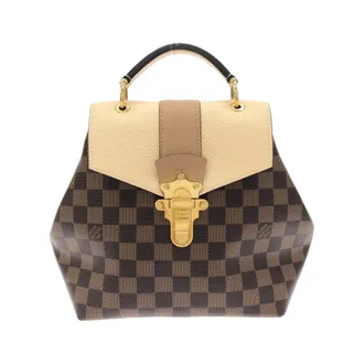 Louis Vuitton Cream Damier Canvas Ebene Coated Canvas Leather Backpack (Pre-Owned)
