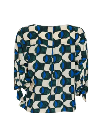 Max Mara Womens Blouse Wkdadone Multicolour Virgin Wool Shirt