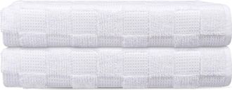 Brooks Brothers Waffle Terry 2-Piece Turkish Cotton Bath Towel Set in White at Nordstrom Rack