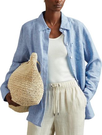 Reiss Belle Linen Button Through Shirt