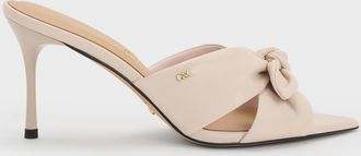 Charles & Keith Jayce Leather Stiletto Mules