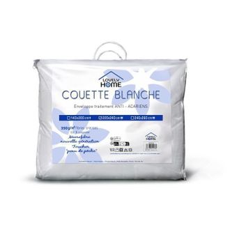 OEM Couette Temperada 350gr/m&sup2; Anti&aacute;caros Lovely Home - 140 X 200 Cm - Blanco