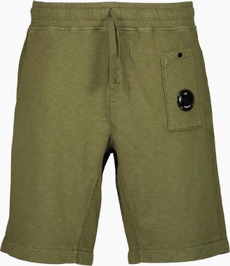 C.P. Company Mens Malfile Fleece Lens Bermudas - Green - Size: 32/30/31