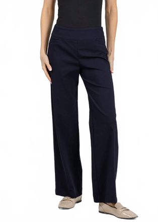 Elliott Lauren Control Stretch Wide Leg Pants In Navy