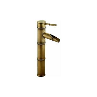OEM Grifo De Fregadero Cascada - Control &Uacute;nico - Agua Caliente Y Fr&iacute;a - Acabado Lat&oacute;n Cepillado - Perforaci&oacute;n &Uacute;nica - Altura 42 Cm - 1 Unidad