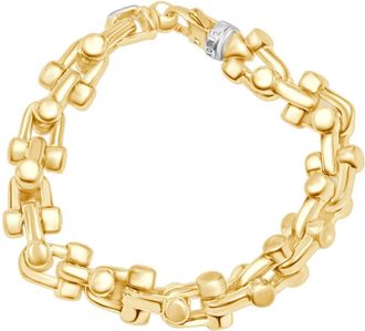 Pompeii3 Mens U-Shape Link 14k Gold (113gram) or Platinum (181gram) 13mm Bracelet 9