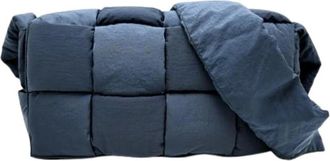 Bottega Veneta Pre-owned Cross Body Bags, female, Blue, Size: ONE SIZE Pre-owned Nylon Crossbody Bag