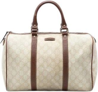 Gucci Pre-owned Weekend Bags, female, Beige, Size: ONE SIZE Pre-owned Boston Bag