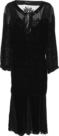 Elena Miro Gonna midi a maniche lunghe - Nero