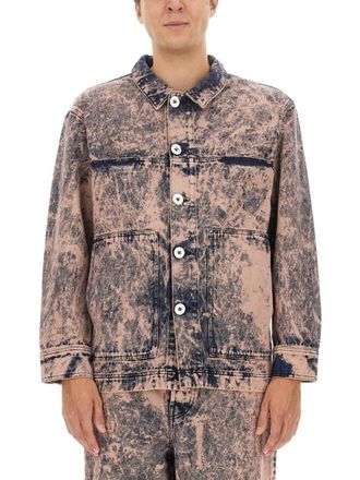 &Eacute;tudes Studio Distressed Denim Jacket With Classic Collar