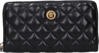 Versace Black Leather Womens Wallet