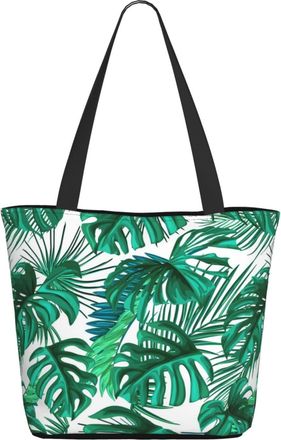 AOOEDM Hawaiian Palm Leaf Ladies Shopping Bag 13x11x7in.The Perfect ValentineS Day Gift.It Is The Best ValentineS Day Gift For Mom, Daughter, Wife,Etc