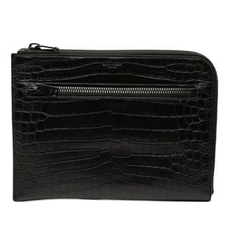 Saint Laurent Pre-owned Saint Laurent Croc Embossed Leather Clutch Unisex 27QJ9UFZV1A6ZSQ6