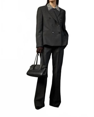 Liviana Conti Joe Wide Leg Trouser In Anthracite