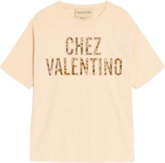 Valentino T-Shirts, female, Beige, Size: XS T-Shirt