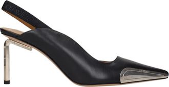 Off-white Black Leather High Heel Womens Pumps