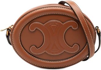 Celine Pre-owned Celine Small Calfskin Cuir Triomphe Oval Crossbody Ladies OGY3K8O5X8394SUB