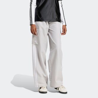 adidas Sporthose ADIDAS ORIGINALS 3S CARGO PANTS, Damen, Gr. XL, N-Gr, grau (grau two), Obermaterial: 100% Polyester, Hosen Sporthose