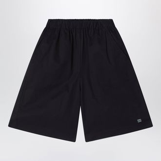 Douuod Primula black bermuda shorts in cotton poplin