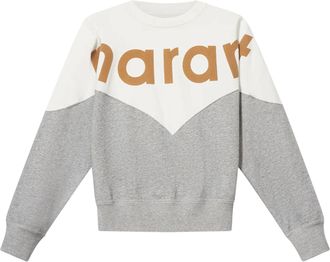 Isabel Marant Chevron-Patterned Knit Sweater with Bold Graphic by Isabel Marant &Eacute;toile